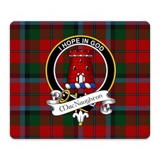 MacNaughten Scottish Clan Crest Mouse Pad - Family Tartan Gift