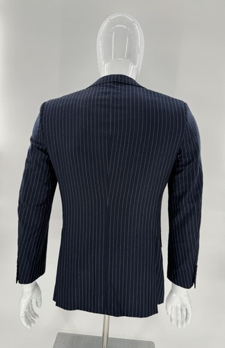 BARTORELLI NAPOLI 3 Piece Suit Pin Striped Blue Men’s 46 Wool Cashmere  - Picture 8 of 21
