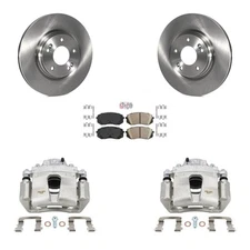 Front Stock OE Brake Rotors Pads Calipers Kit for Hyundai Sonata Kona Electric 2
