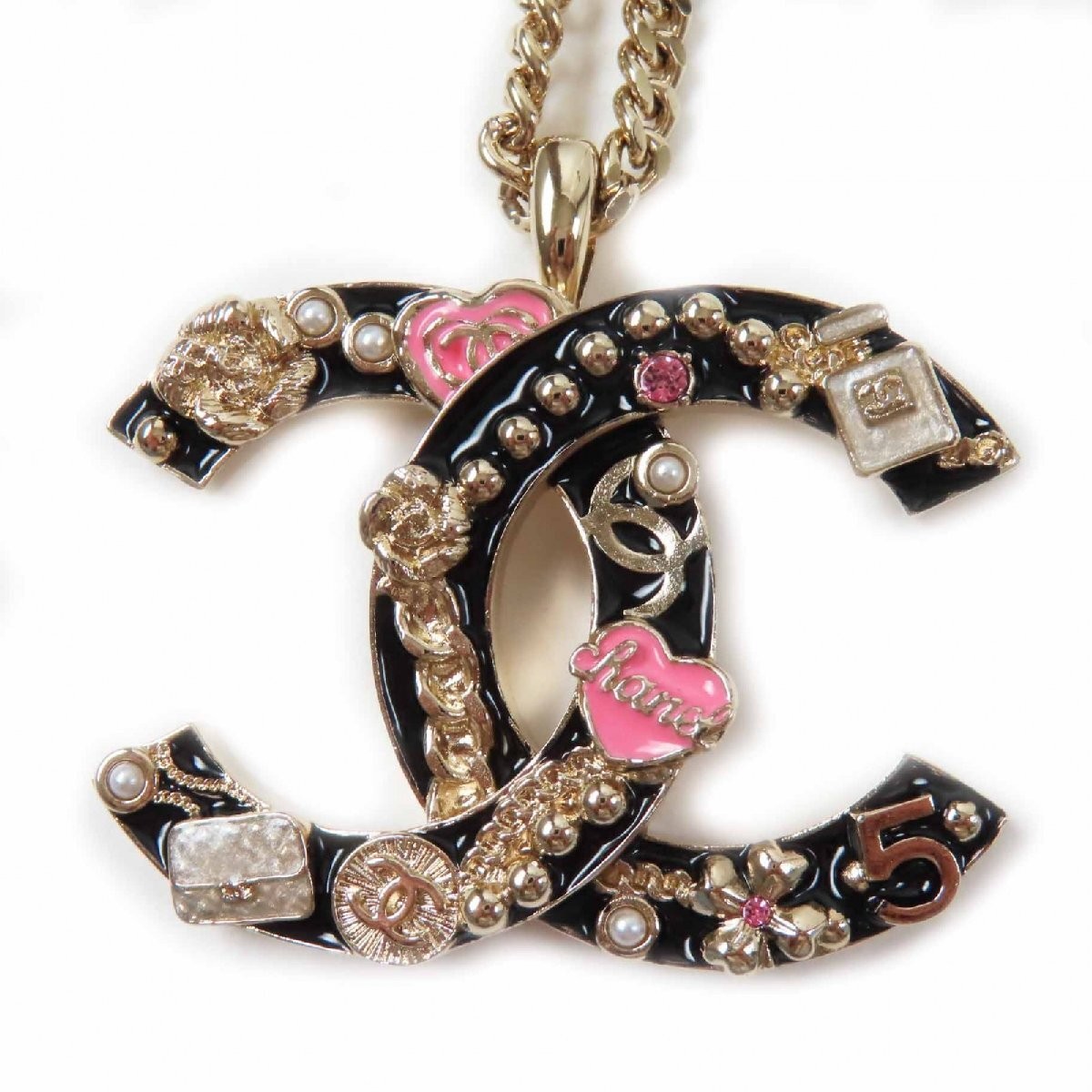 Chanel B24P ABD325 Camellia Perfume Bag with Iconic Coco Mark  