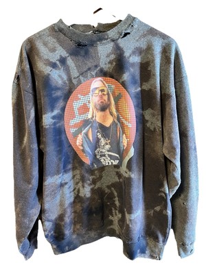 Foo Fighters Taylor Hawkins Crewneck Sweatshirt Sun Faded Distressed Men s L