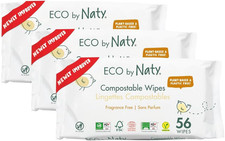 Baby Wipes Unscented - 100 Compostable and Plant-Based Wipes, Good for Babies a