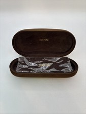 Tom Ford Sunglasses Case Brown Velvet Hard Shell Eyeglass Case w/ Lens Cloth