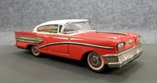 Bandai 1958 Buick Century Tin Litho Friction Toy Car Made in Japan