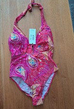 Be YouHalterneck Padded Swimsuit Paisley Pattern Size 8 Brand New