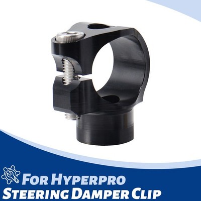 Universal For Hyperpro Steering Damper Clip Clamp Linear Stabilizers Mount Black
