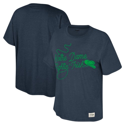 Women's Colosseum x Wrangler Navy Notre Dame Fighting Irish Lasso Oversized