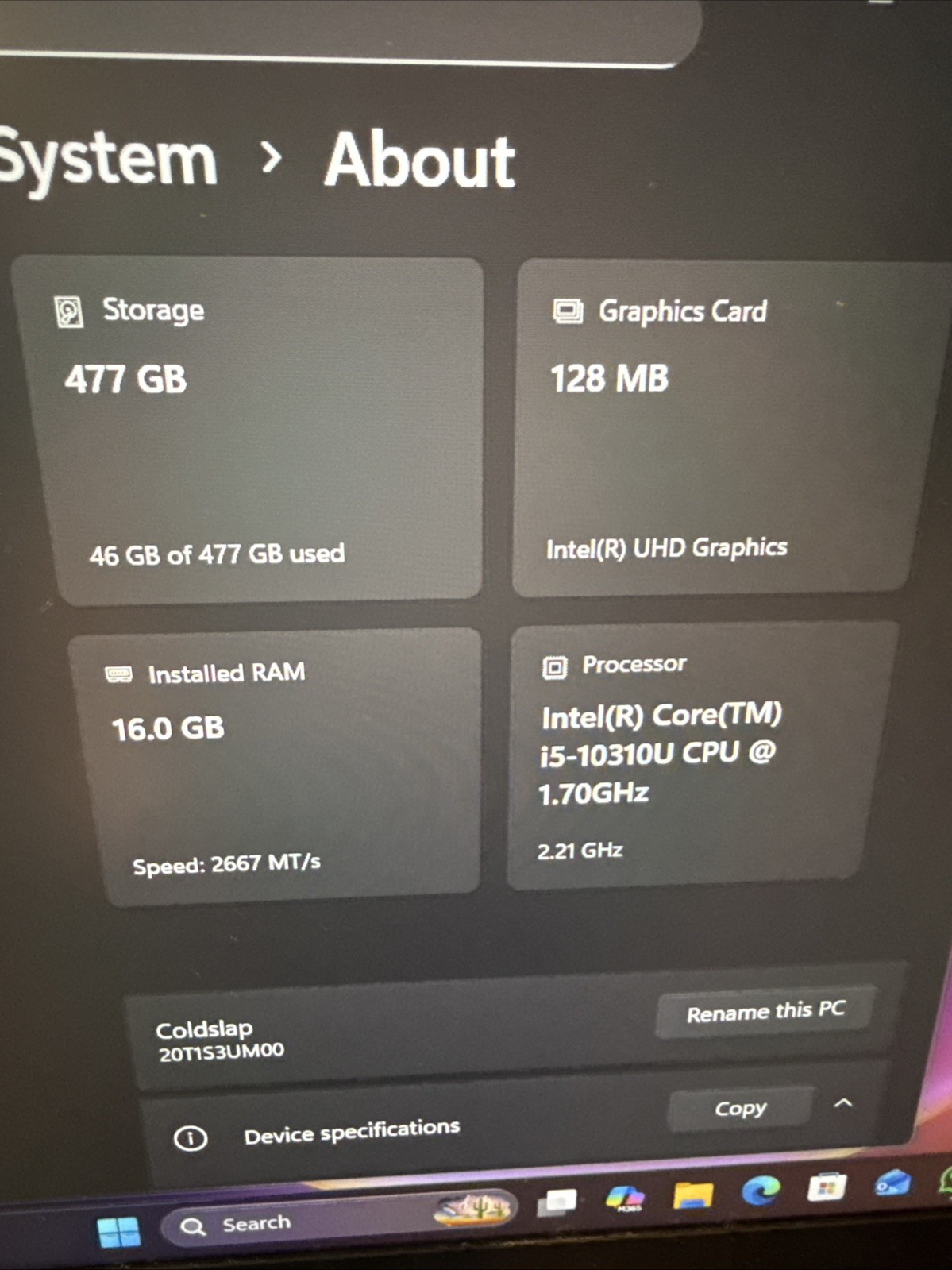 Lenovo ThinkPad T14s Gen 2, 14-Inch Laptop, with Core i5 11th Gen., 500 GB M.2 NVMe, Windows 11 Home