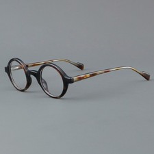 Unisex Fashion Round Acetate Eyeglasses Vintage Retro Frame Clear Lens