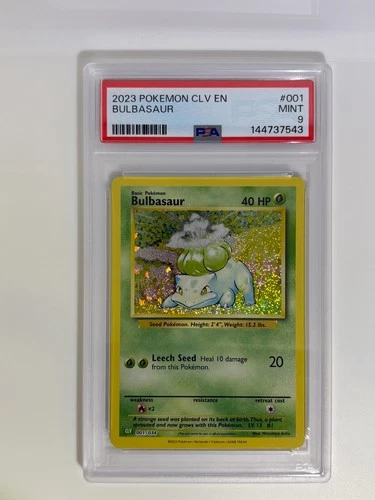 Bulbasaur 001/034 CLV Pokemon Trading Card Game Classic Collection PSA 9