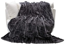 Couverture Double Face Plaid Imitation Fourrure et Microfibre Doux et Chaud  ...