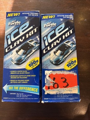 Turtle Wax ICE Clay Kit Bar Liquid Cleaning Finish Restorer RARE - Lot 2 - Note