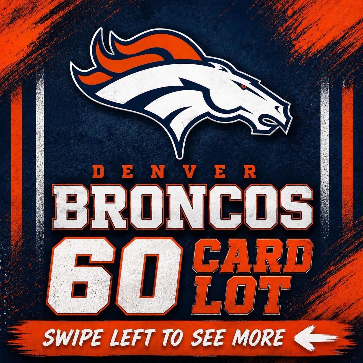 Denver Broncos 60 Card Lot  Assorted Football Cards