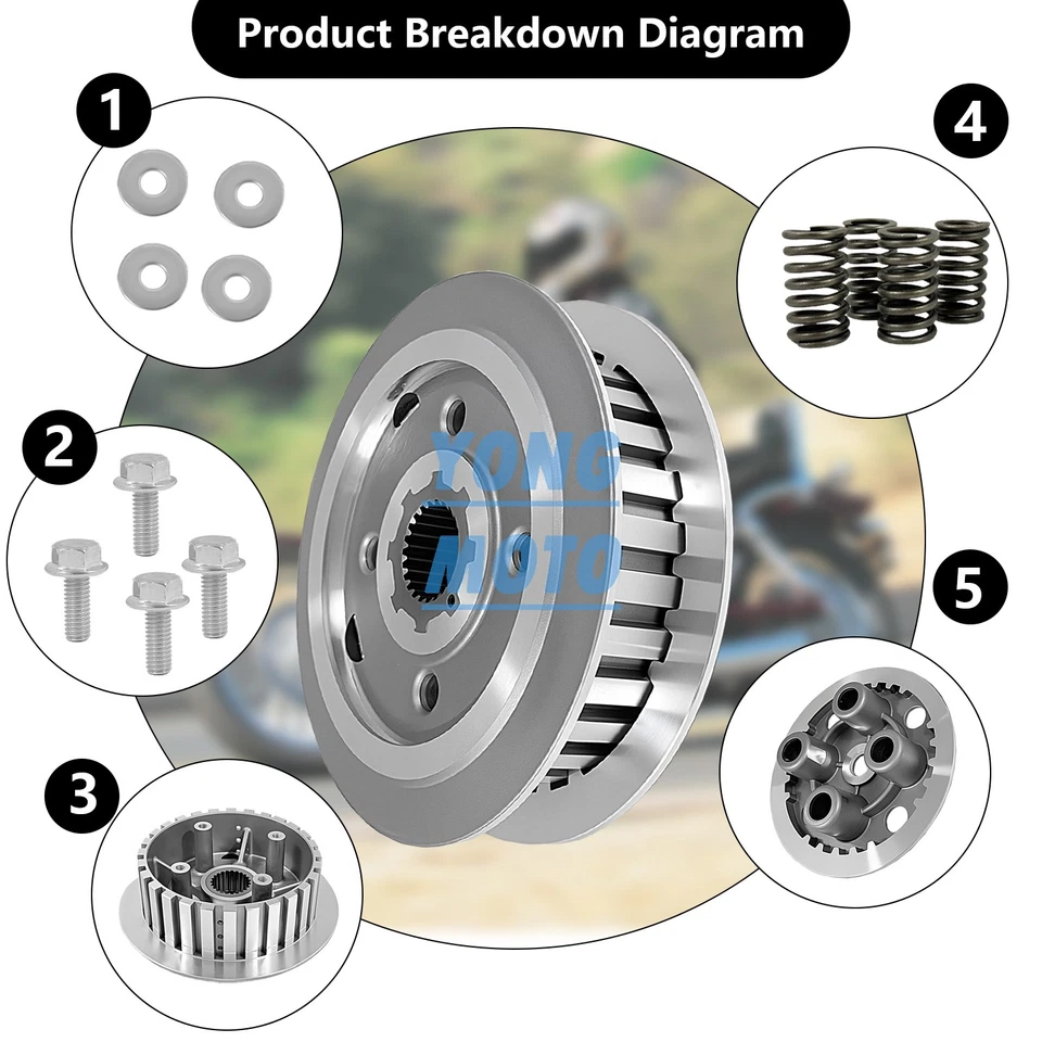 Kit de buje interior y placa de presión exterior de embrague central para Suzuki Intruder 700 750 Foto 4 de 4