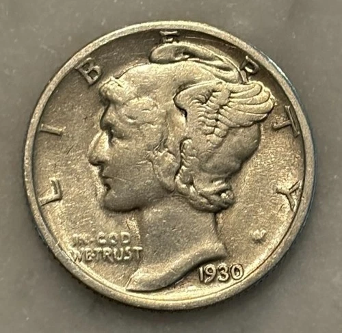 1930-S Mercury Dime - XF - Extremely Fine - 90% Silver