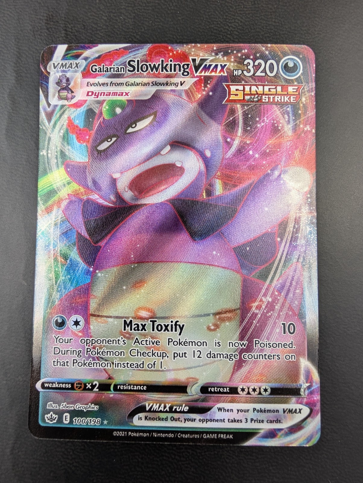 Galarian Slowking VMAX 100/198 Chilling Reign Ultra Rare Pokémon TCG Card NM