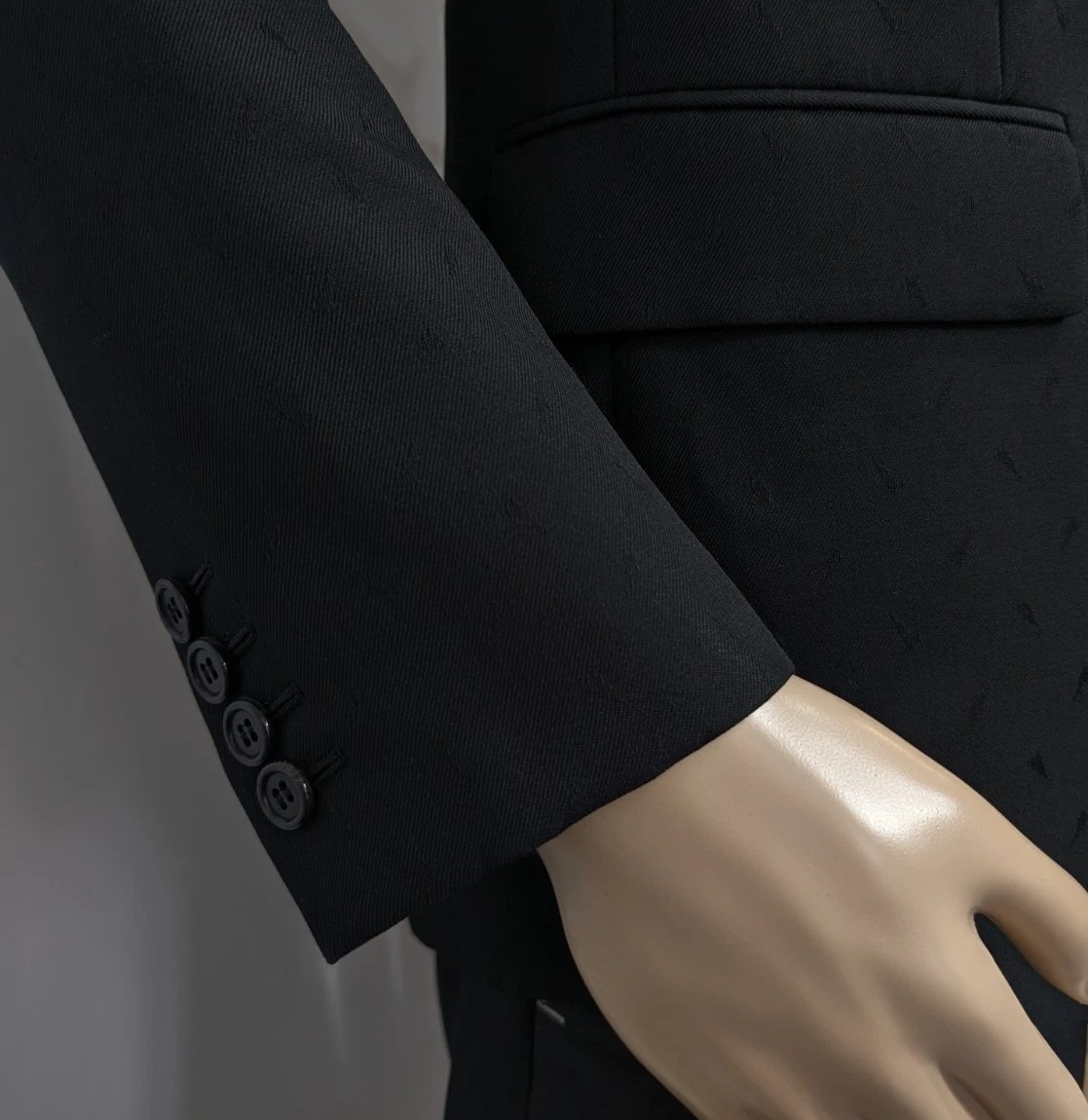 Blazer giacca da pranzo Saint Laurent Mainline uomo slim lana nuovo con etichette UK 38R PREZZO AL PUBBLICO £ 2320