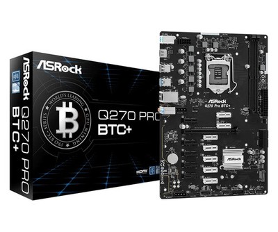 ASRock Q270 Pro BTC+ LGA1151 ATX Motherboard DDR4 13 PCIe Mining Board