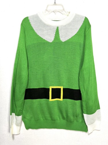 Tipsy Elves Women’s XL Elf Ugly Christmas Sweater Holiday Pullover Green NWT