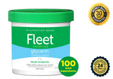 Fleet Laxative Glycerin Suppositories Adult Suppositories, 100 Count