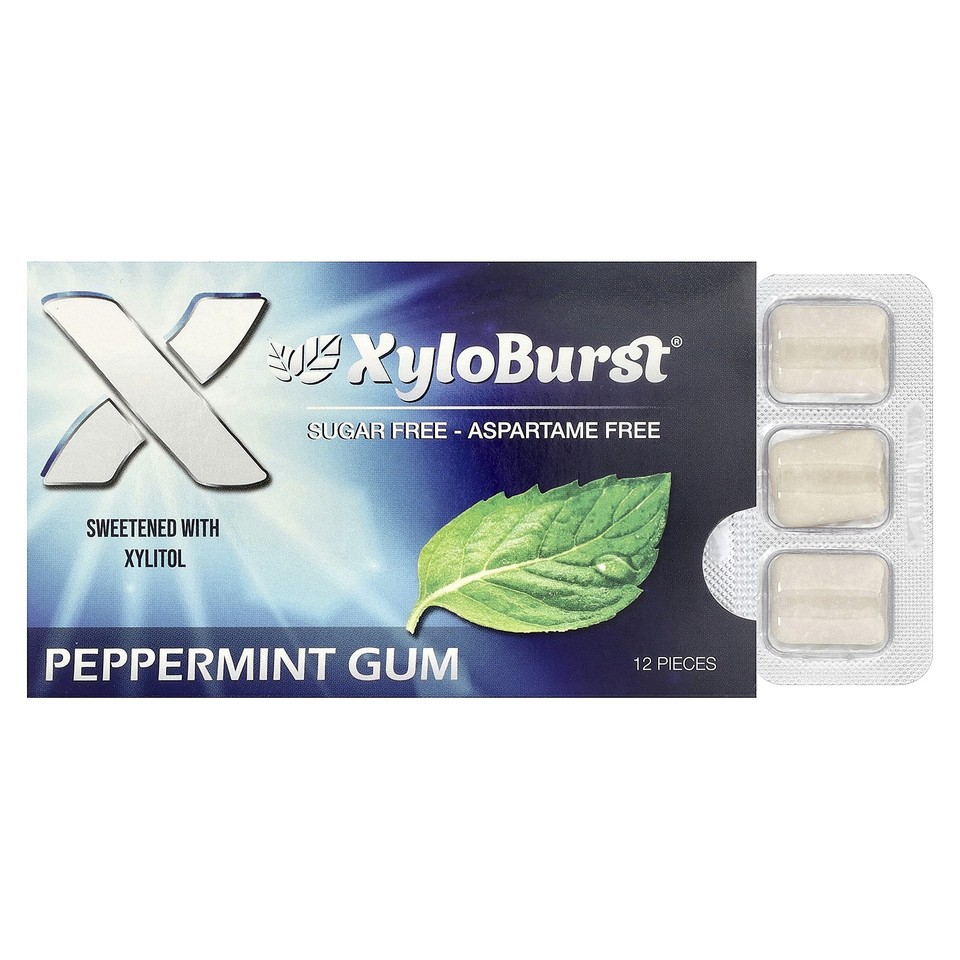 Xylitol Gum, Peppermint, 12 Pieces