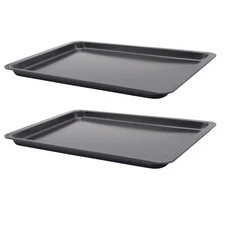 2Pack Non Stick Carbon Steel Baking Sheet Cookie Tray Toaster Pan, 10x14.5 Inch