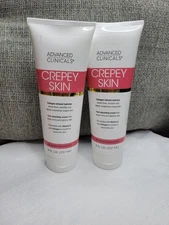Advanced Clinicals Crepey Skin, Wrinkle Smoothing Cream, 8 fl oz Sealed Lot Of 2