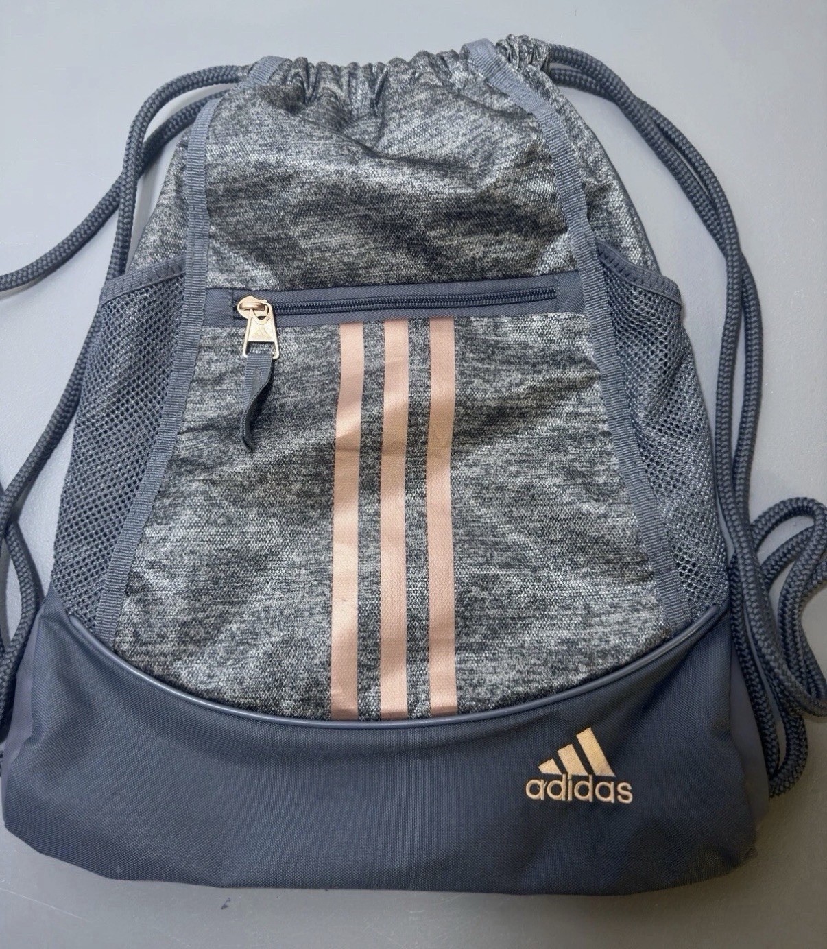 adidas sackpack drawstring. Silver With Adidas Lo… - image 1