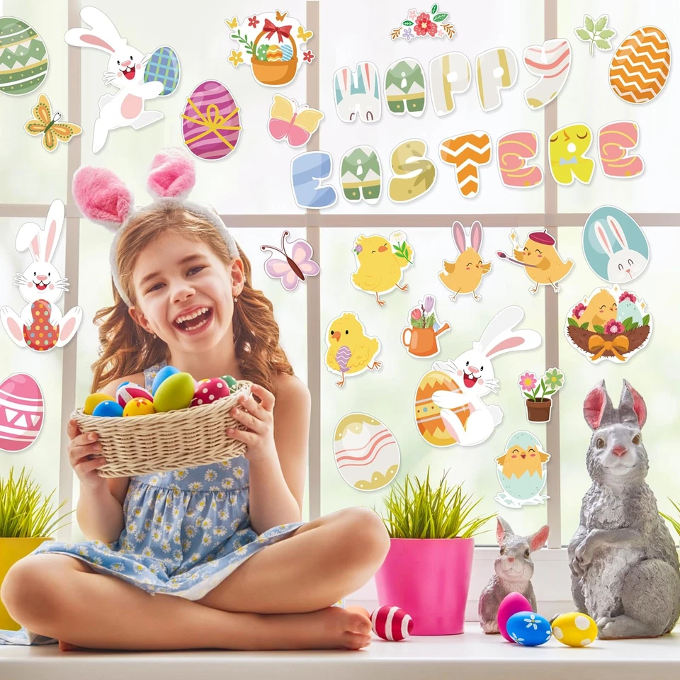 Happy Easter Bulletin Board Set, Easter Spring Time Bulletin Board Classroom ... - Image 4 of 4