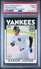 2021 Topps Update #86B-12 Aaron Judge 1986 Topps Baseball 35th Anniversary PSA 9