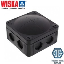 1x x2 5x 10x Wiska Combi 308/5 Weatherproof Outdoor Junction Box Black IP66