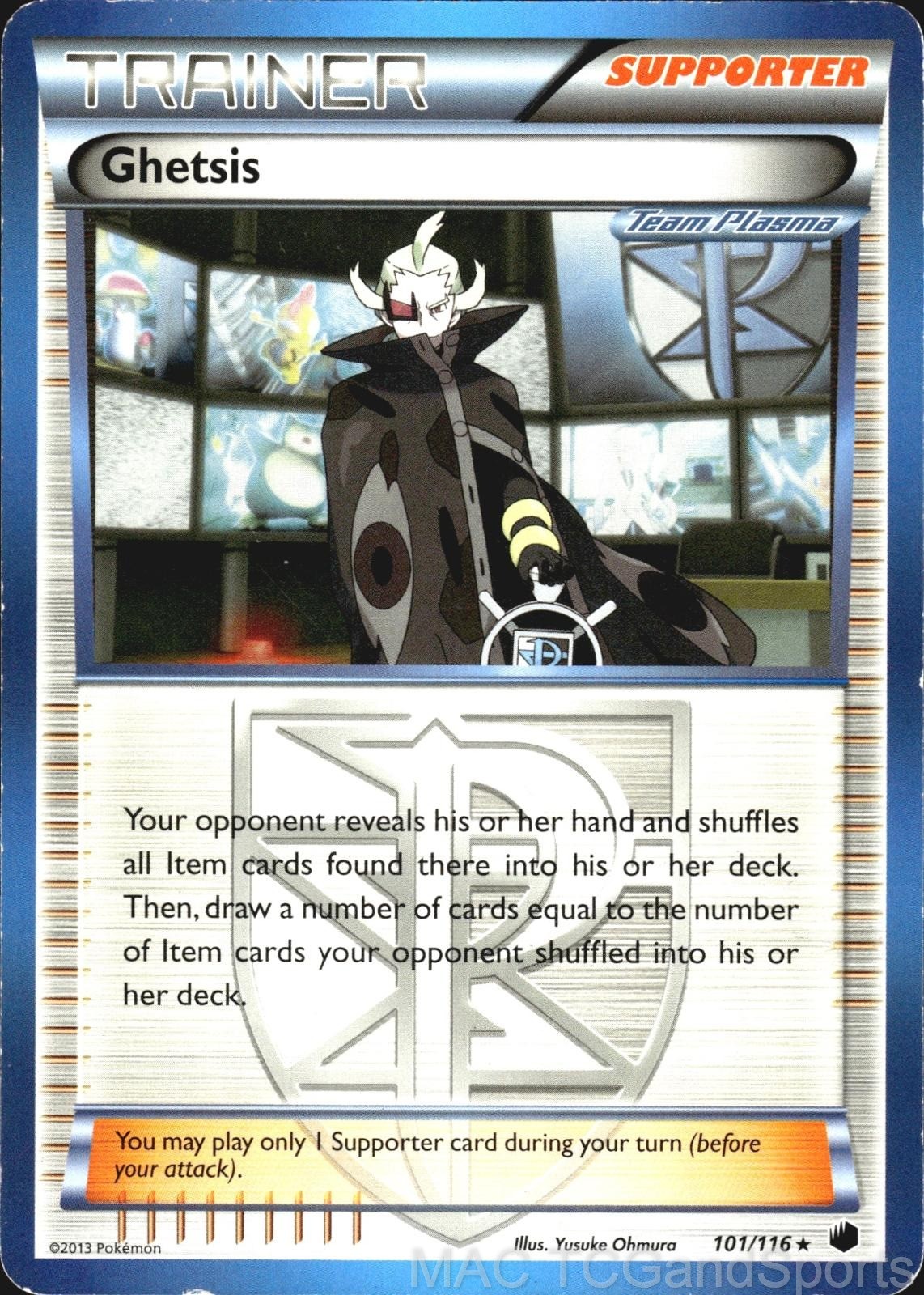Ghetsis (BW Plasma Freeze) 101/116 Deck Exclusives Pokemon TCG LP