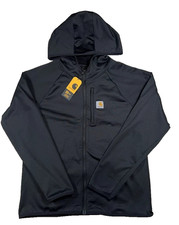 Carhartt Boys Force Full-Zip Sweatshirt Hoodie Jacket Size XL Black New