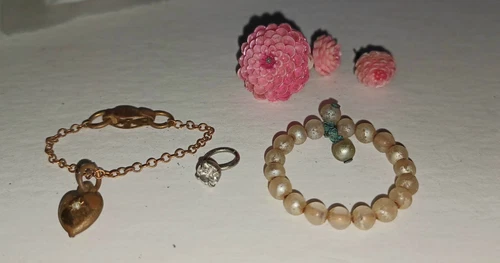 1940s 50s Vintage Doll & Baby Jewelry, Ring, Bracelet,  Necklace