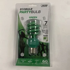 Feit Spiral Party Light Bulb 13W Replace 60W Green E170906 New
