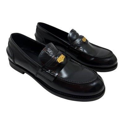 MIU MIU Penny Loafers in Black Size 38.5
