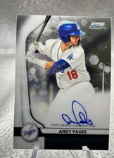 2020 Bowman Sterling Andy Pages Prospect Auto Autograph #BSPA-AP Dodgers