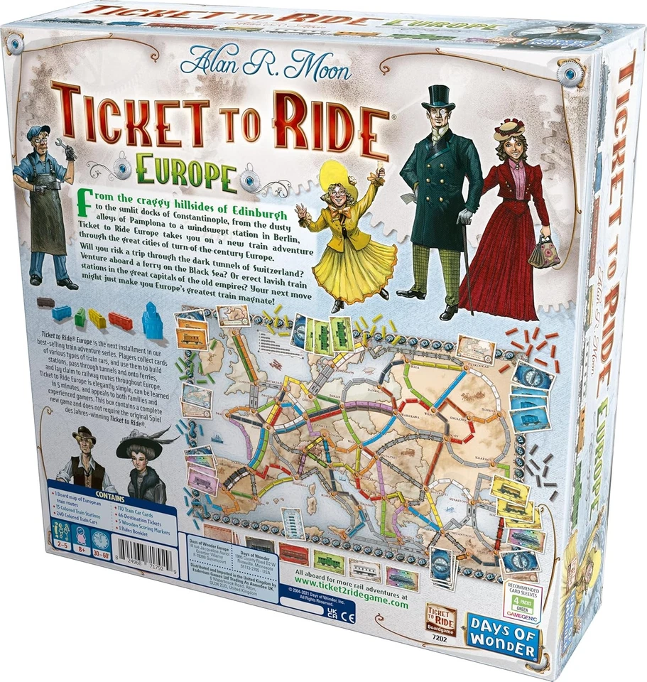 Ticket to Ride: Europe Board Game For 2-5 Players Ages 8+ - Image 3 of 4