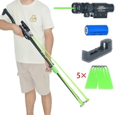 Slingshot Rifle With Laser Aiming Portable Catapult Outdoor Hunting For Adult