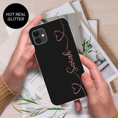 Personalisierte Handyhülle Pastell Name Silikon Cover für iPhone 12 11 13 Xr 15 14