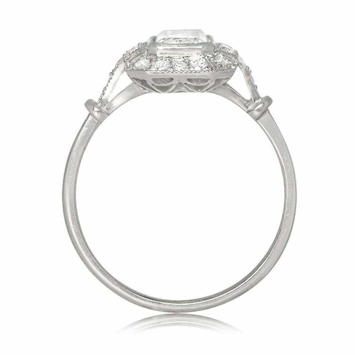 Estate Engagement Ring 2Ct Emerald Moissanite Solid 14K White Gold. eBay