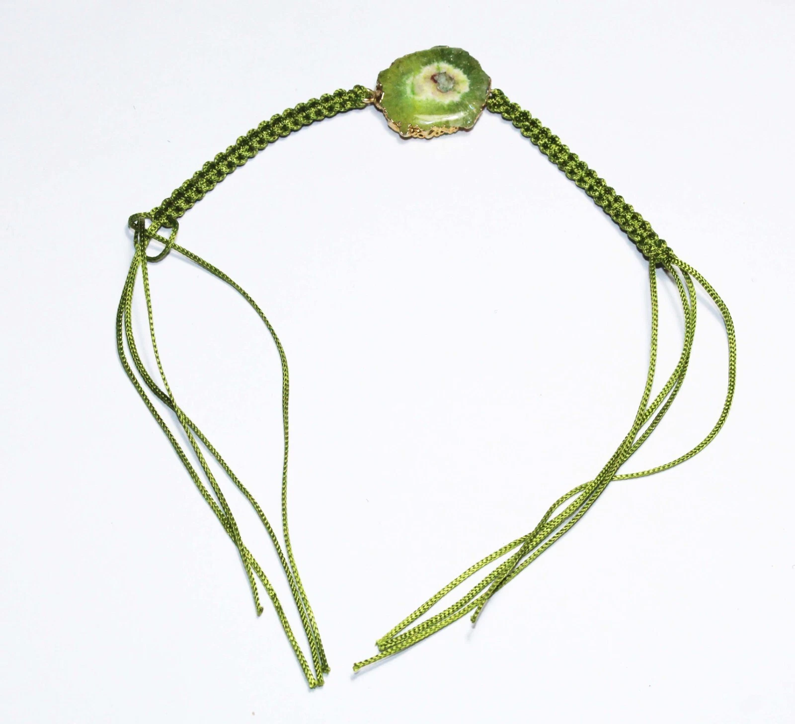 VALENTINO Top Braccialetto Gioielli Quarzo Solare Gemma Fatto a Mano Misura 8 Pollici