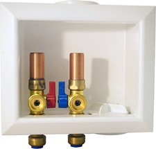 Tectite FSBBOXWMWH Push-to-Connect x Male Hose Thread Washing Machine Outlet Box