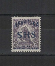Royaume des Serbes Croates 1916-17  15 fi. violet timbre neuf côte 110€  /T2069