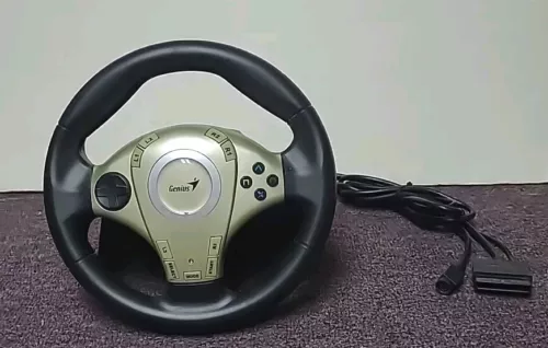 Genius Twin Wheel F1 Vibration Feedback Steering Wheel for PC & PlayStation EUC