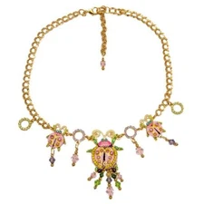 Lunch at The Ritz Lady Beetle Moveable Wing Necklace in Esme’s Vault (Goldtone)