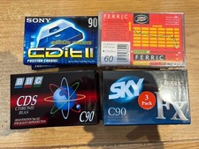 BLANK AUDIO CASSETTES NEW SEALED SONY BOOTS SKY BBC TDK (individual listings)