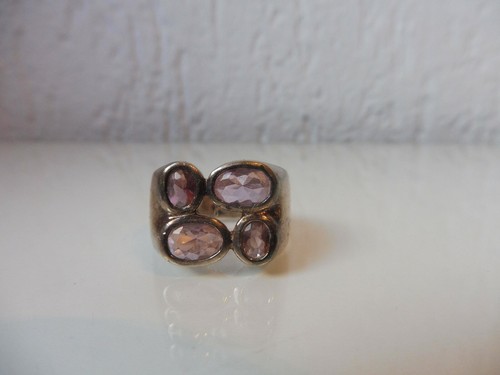 Schöner , alter Ring , 925 Silber mit geschliffenen Steinen ( Amethyst) ,Esprit - Bild 2 von 6