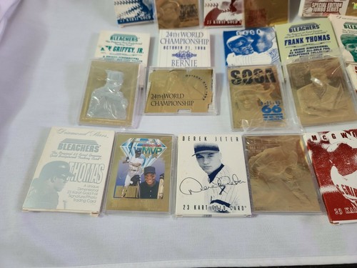 (13) MLB Baseball Bleachers 23 Karat Gold Foil Cards w/COA (Pre-Owned) - Picture 5 of 5