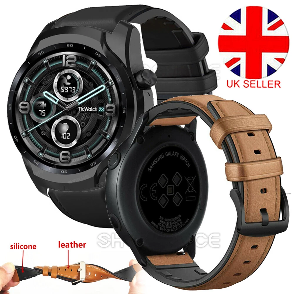 Leather Silicone Watch Strap Band For Ticwatch Pro 3 GPS 2021 Ticwatch GTX E2 S2